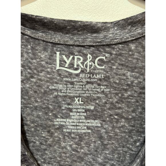 Lyric Free Bird t shirt womens size XL grey graphic music band tour - Picture 3 of 6